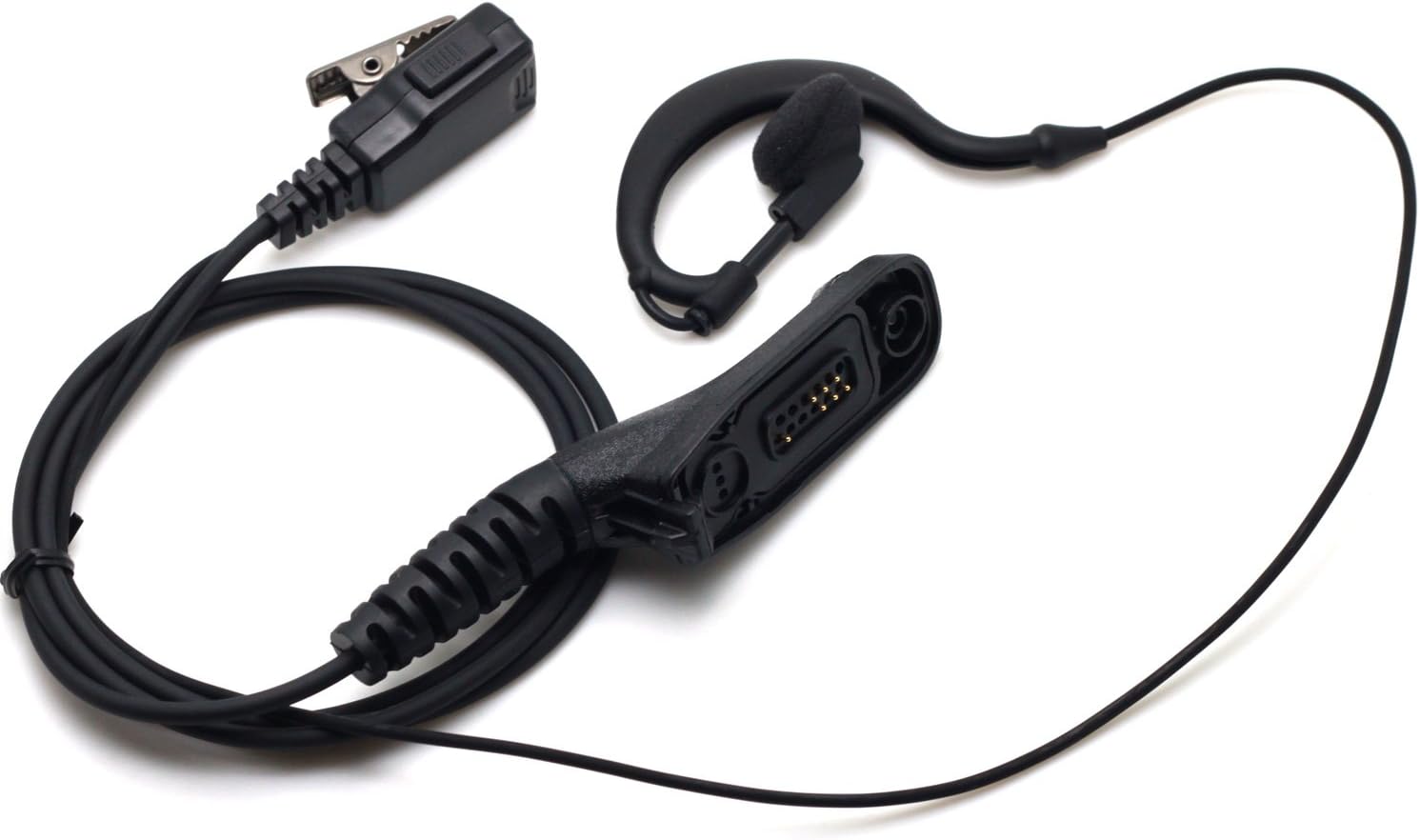 Kymate G-Shape Clip Ear/Ear Hook Headset/Earpiece with mic for Mototrbo Radios APX6000 DP3600 XiRP8268 XPR6380 XPR7550 DP4600 DGP4150 Multi-pin