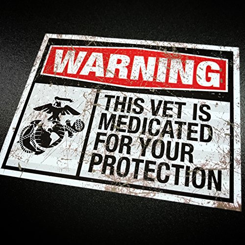 Medicated Veteran USMC - Sticker