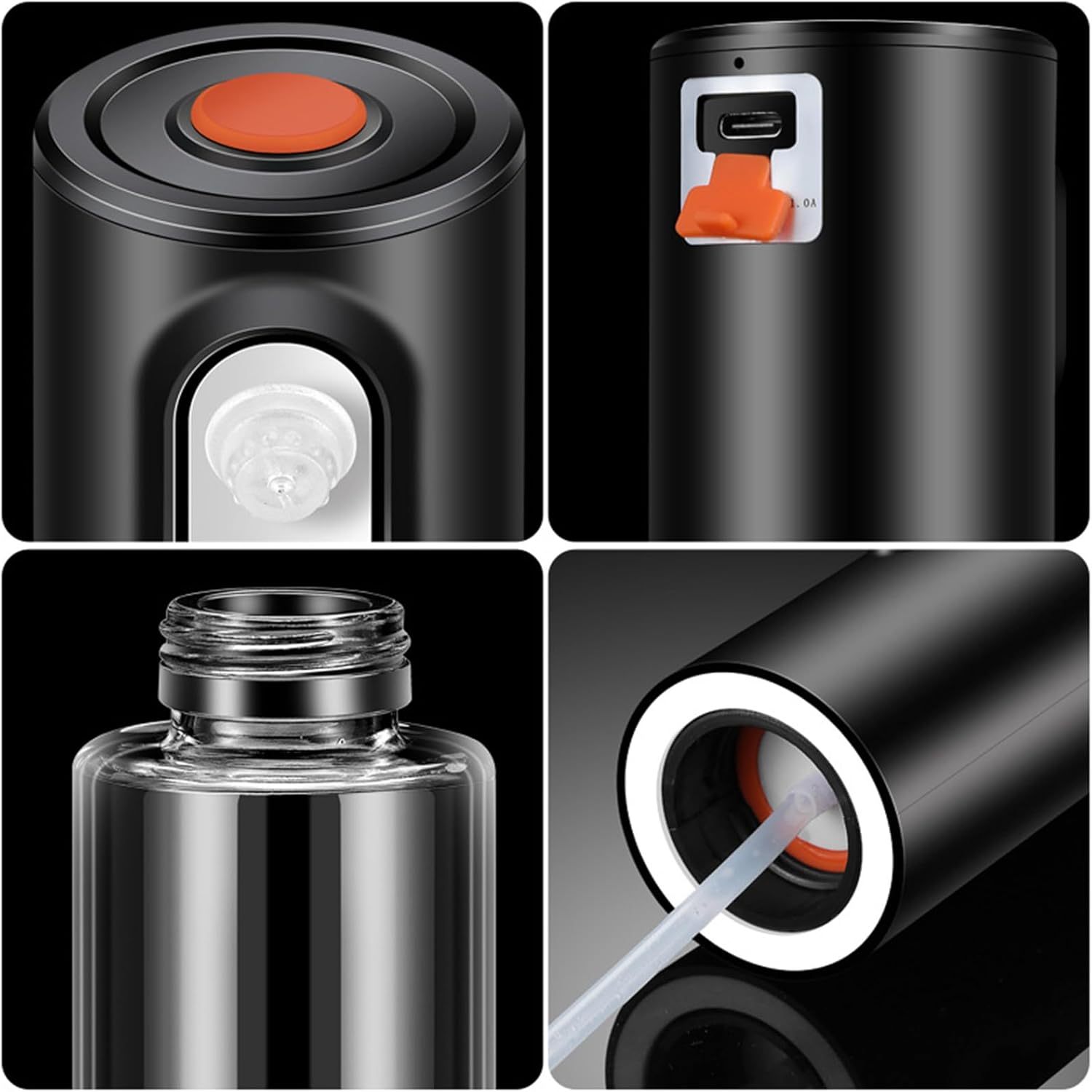 Biem Butter Sprayer, Biem Butter Sprayer for Baking & Grilling, 200ml/7oz Electric Butter Sprayers, Reusable Electric Oil Dispenser Bottle with Adjustable Mist, Popcorn Butter Dispenser (2pcs)