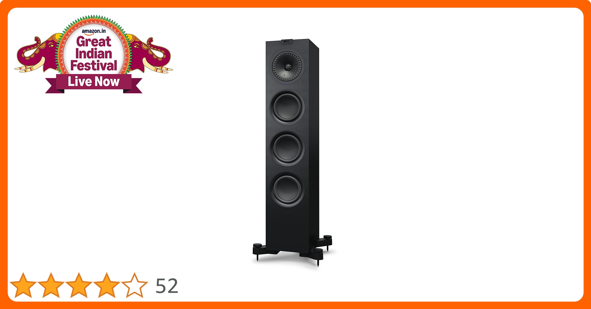 KEF Q550 Floorstanding Speaker (Each, Black) Price: Buy KEF