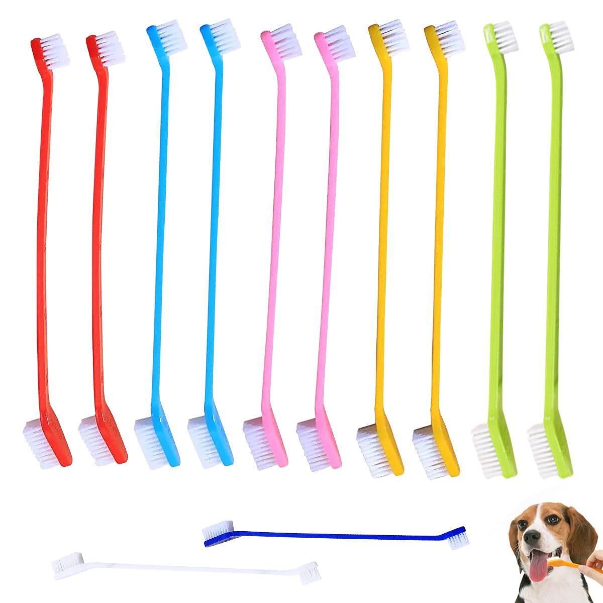 GiantGo 12 PCS Pet Dog Cat Toothbrushes Kit
