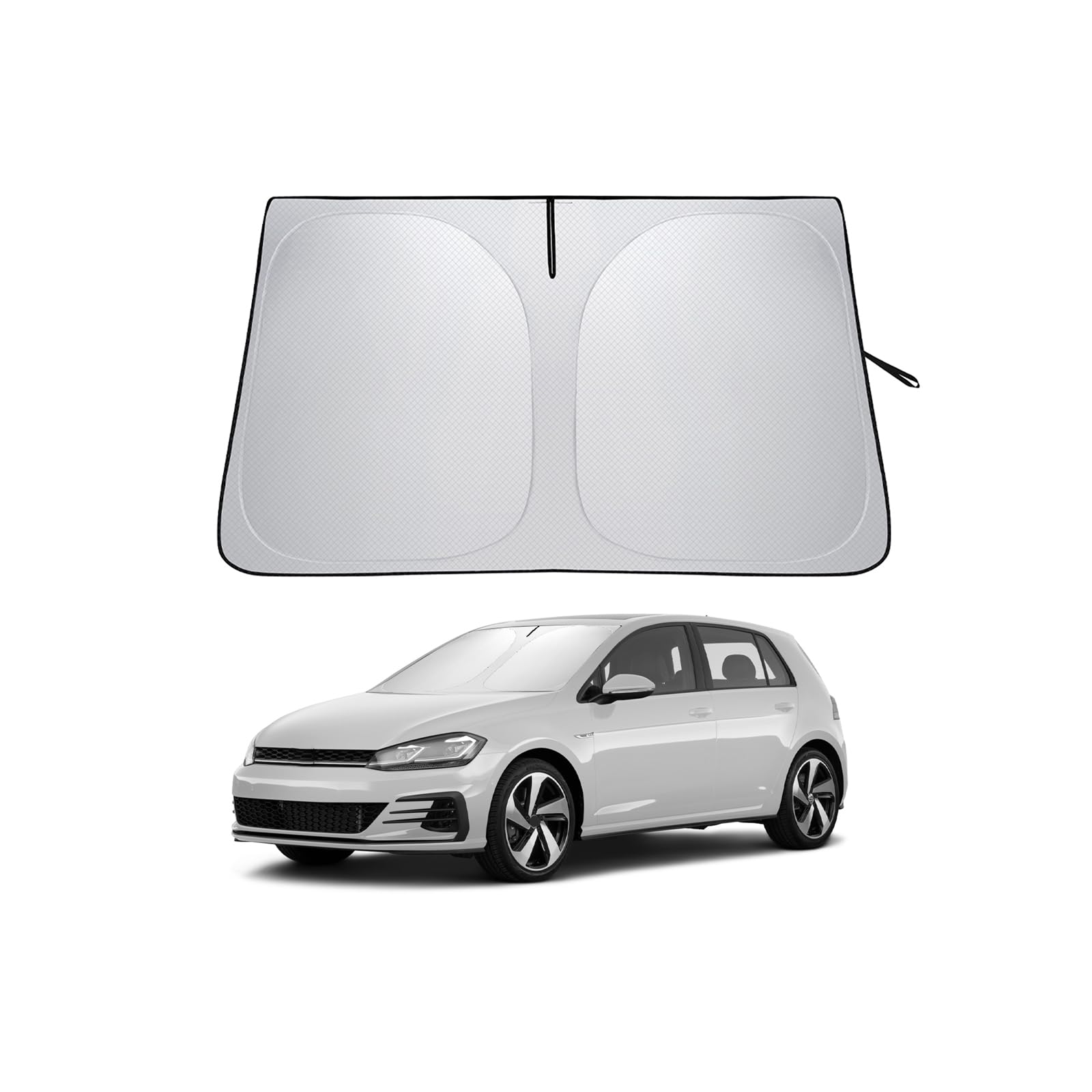 Parasole Parabrezza Per VW Golf 7 7.5 MK7 2013-2019 Ripiegabile Protezione Visiera Solare Con Tasca Portaoggetti Blocca Raggi UV Ombrello Da Sole