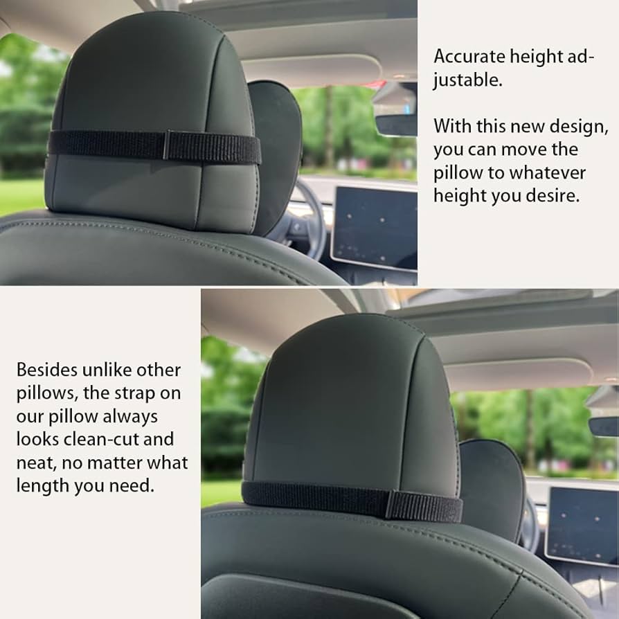 新品　Tesla ネックピロー グレー　2個 Amazon｜TESBEAUTY Teslaヘッドレストピロー 2パック 純正ナッパ