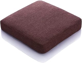 DUBEI Cojín de asiento grueso de resorte, almohadilla de asiento cómoda de absorción de golpes, sillas de oficina, reclinables, silla de ruedas, cojín elevador de asiento de coche (color: marrón,