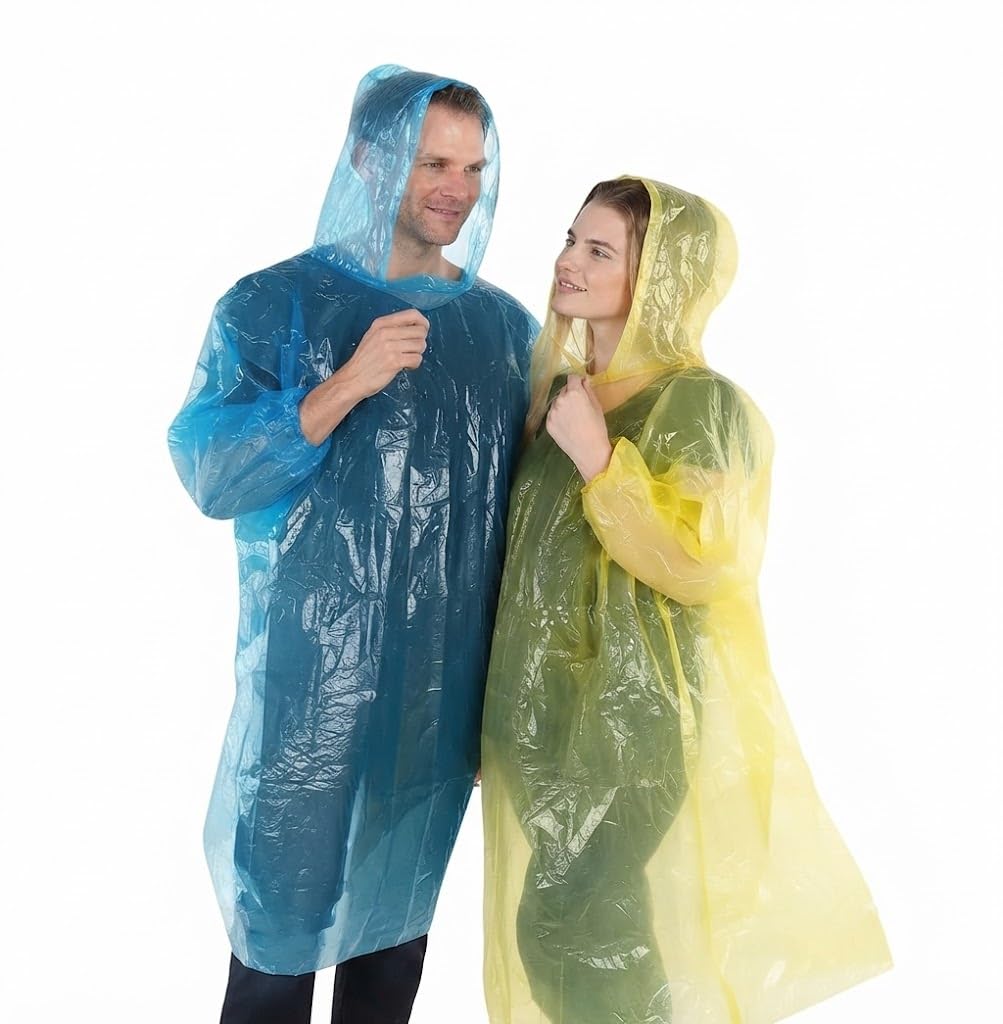 Poncho Raincoat for Men & Women, Waterproof Emergency Raincoat with Hood, One Size Fits All Lightweight Rain Wear for Travel, Camping, Hiking & Outdoor Protection-image-26