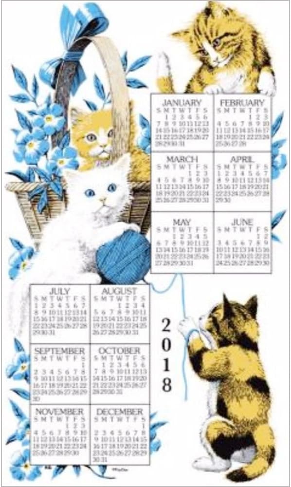 2018 Curious Kittens Towel Calendar