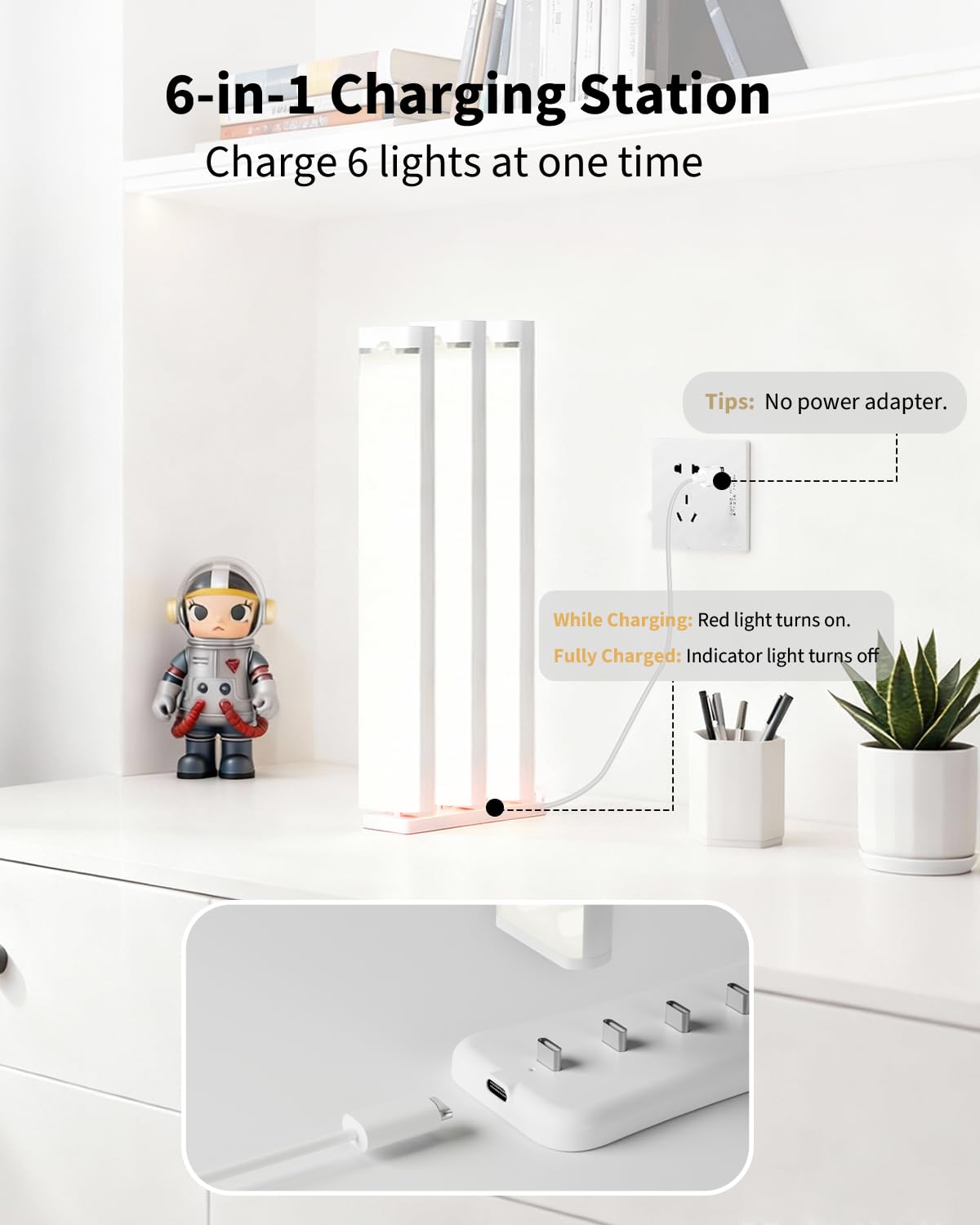 Unterschrankbeleuchtung, 30,5 cm, mit 2 Ladestationen, wiederaufladbares Licht mit Bewegungssensor, 3 Farben, dimmbares LED-USB-Unterbaulicht, 12 Stück