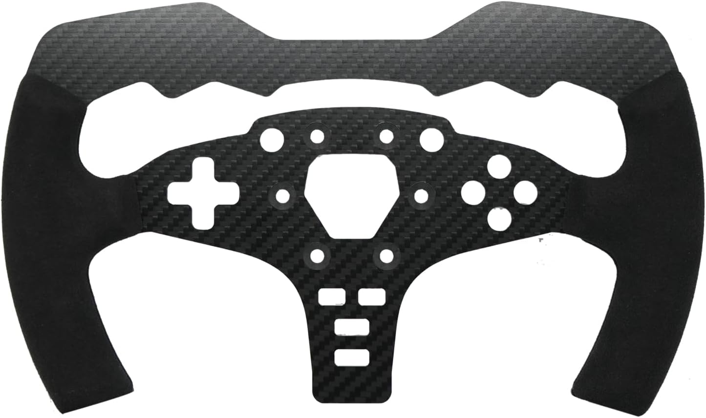 Replace 13 inch lightweight Suede/Leather Steering Wheel Replace Panel For MOZA R5 Bundle Gaming Racing Wheel (With half-portion suede)