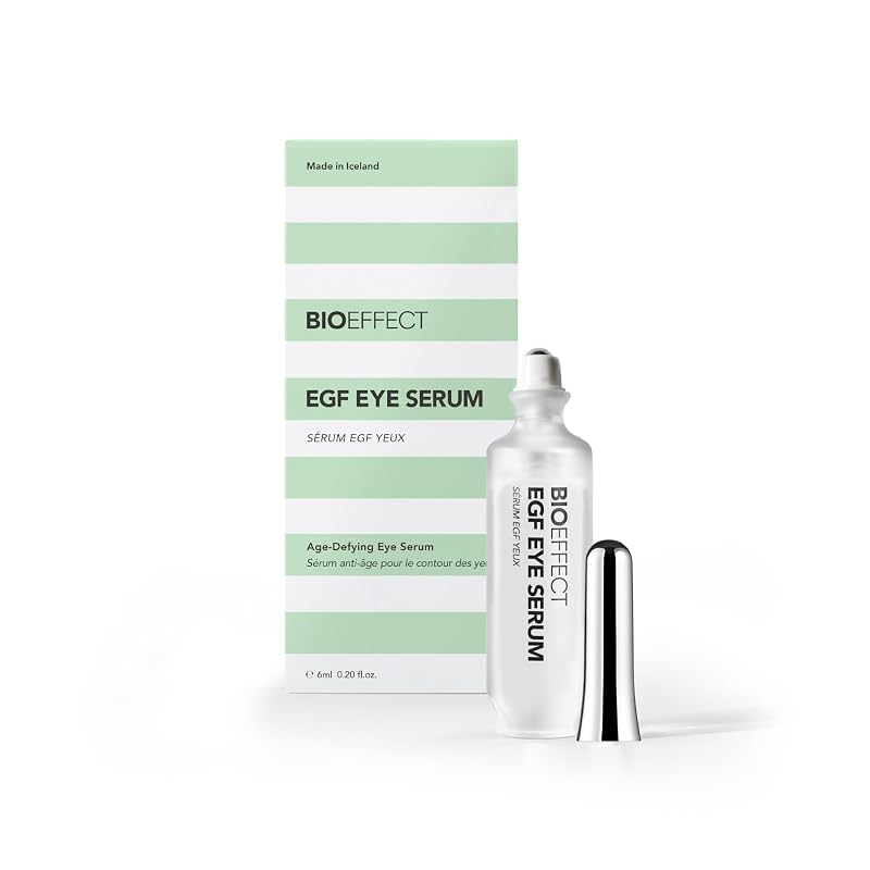 Sérum para os olhos BIOEFFECT EGF com aplicador de esfera metálica, 6 mL