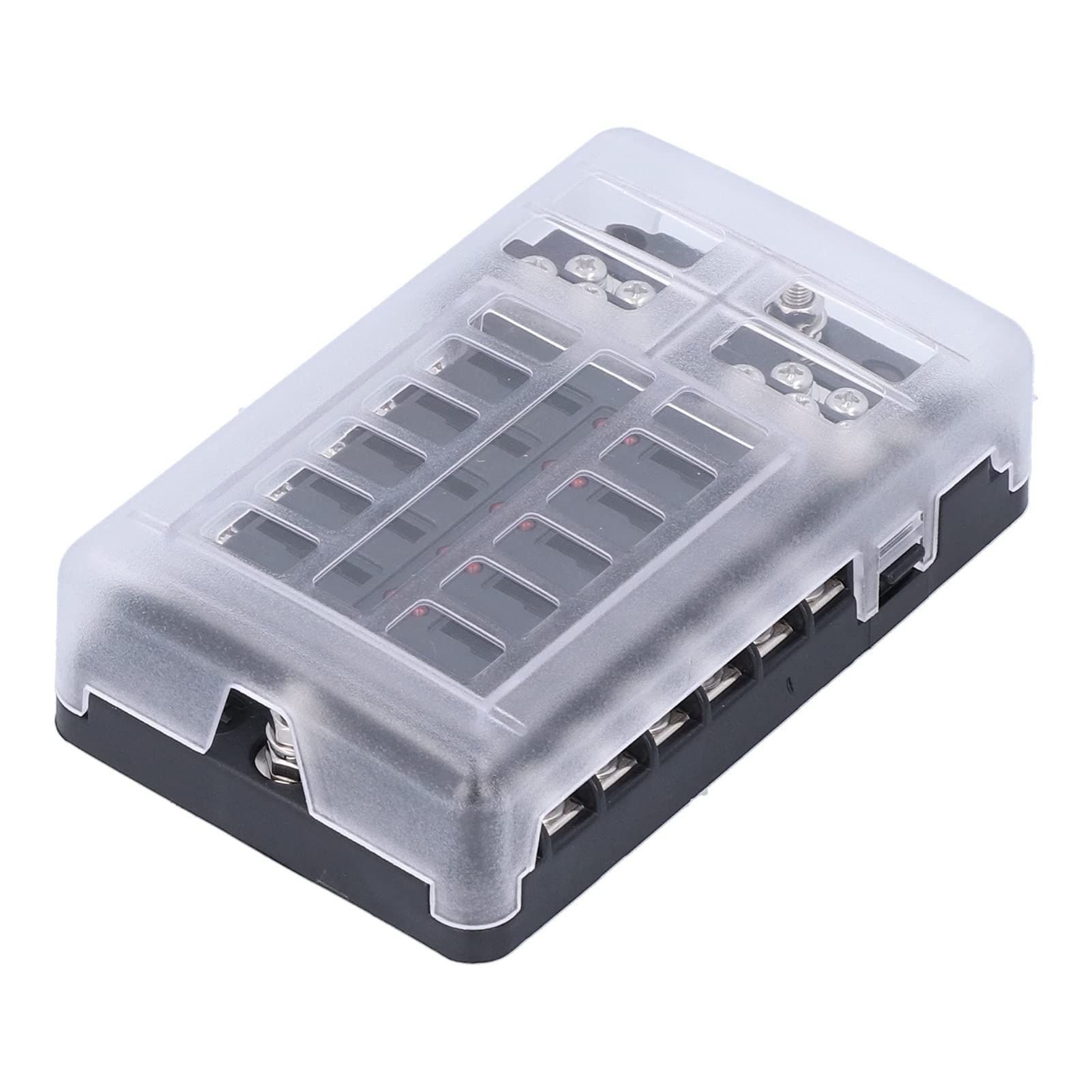 Bloc de boîte à fusibles à 12 voies 5A 10A 15A 20A porte-fusibles à lame avec indicateur LED couvercle étanche pour bateau marin de voiture