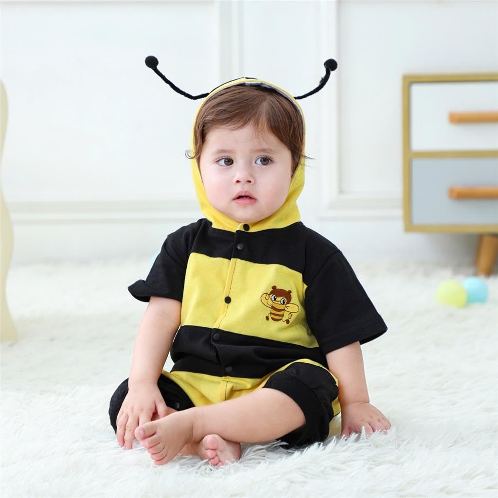 Lito Angels Mono Disfraz de Animal para Bebé Niño | Mono de una pieza, Diseños de mariquita, abeja o tigre, Disfraz de Halloween, Carnaval, Cumpleaños