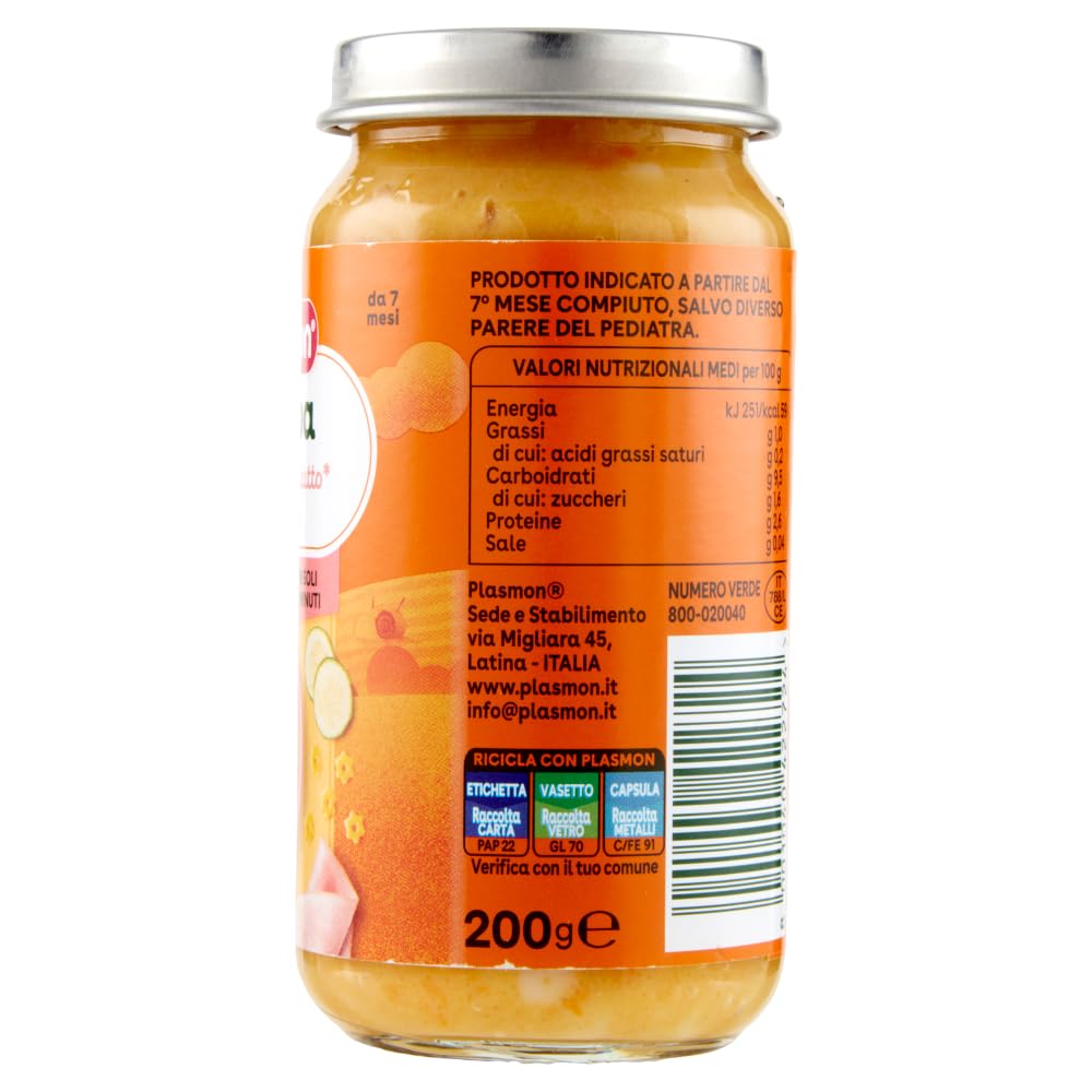 Plasmon La Pappa Verdure, Prosciutto e Pastina la Pappa Gemüse, Schinken und Pastina 6x200 g+ Italian Gourmet Polpa di Pomodoro 400g