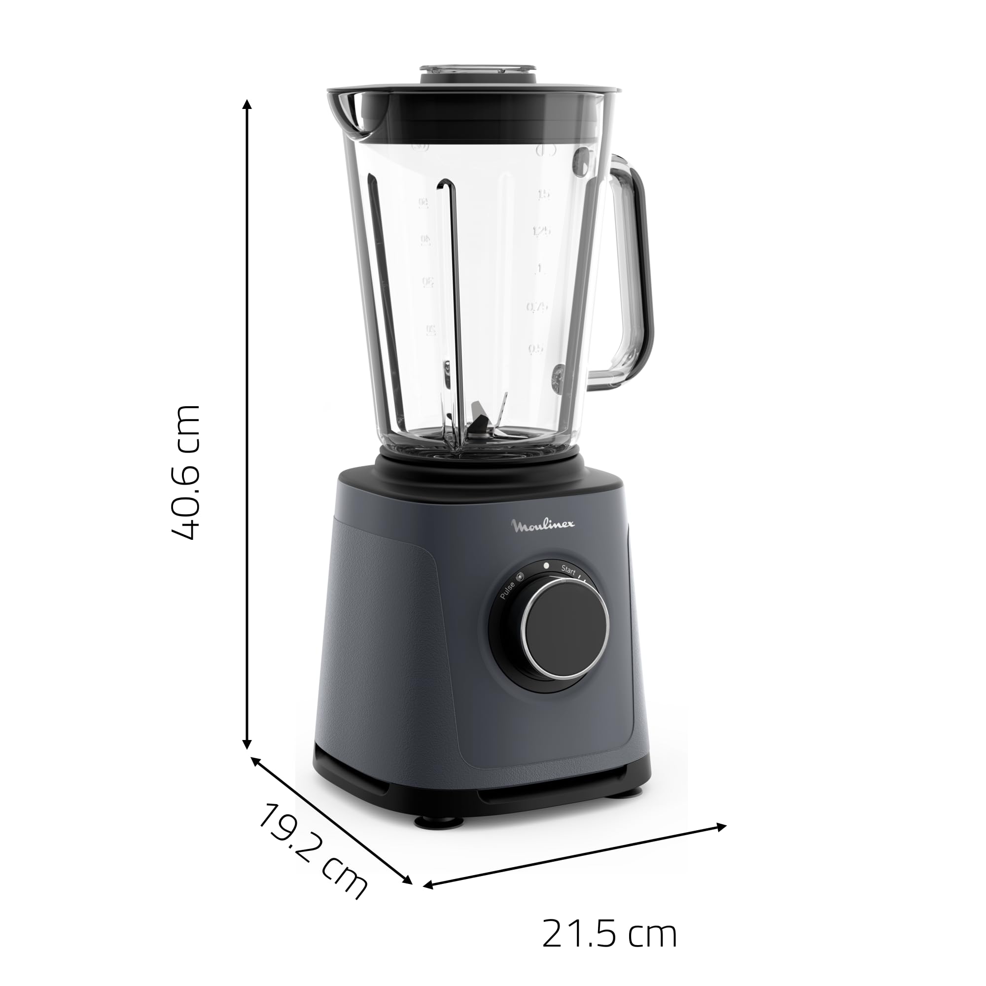 Moulinex PerfectMix Essential LM771BF0 blender o dużej prędkości, 1200 W, technologia z ostrzami Powelix, łatwy w czyszczeniu