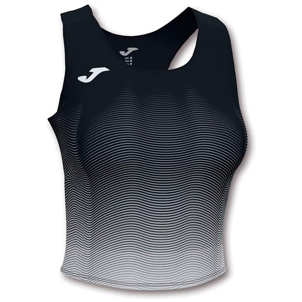 Joma Elite Vii Top running, Woman, womens, 901018.102, Black-White, L