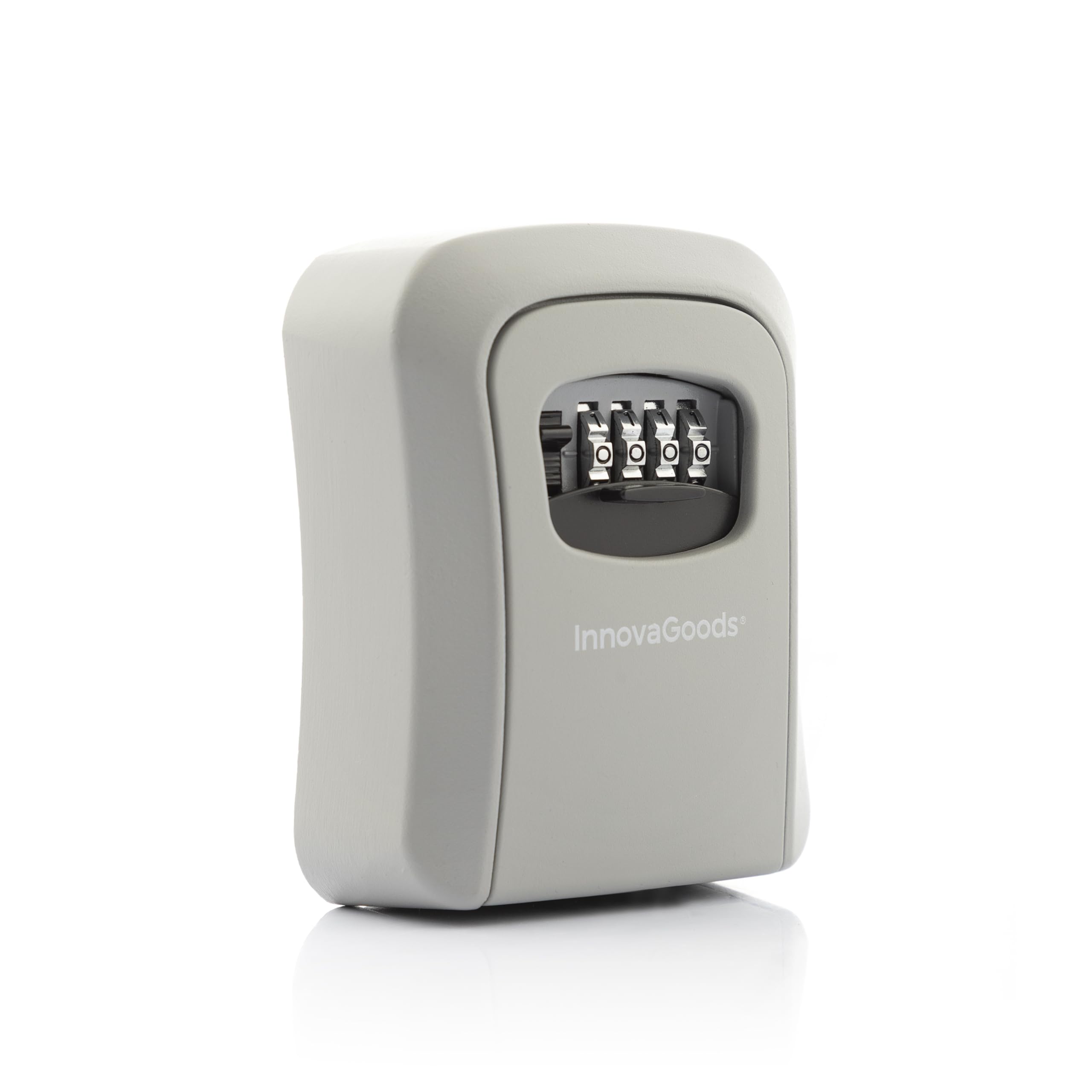 InnovaGoods - Caja de Seguridad para Llaves LorK, Exterior Versátil, Protección Contra Pérdida y Robo, 10x5,3x12,5 cm, Gris, Estándar