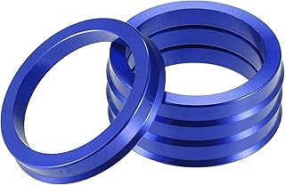 A ABSOPRO Anillos Centradores de Buje de Coche OD 70.1mm A ID 57.1mm Anillos Centradores de Buje Espaciador de Centro de Rueda de Aleación de Aluminio Azul (Juego de 4)