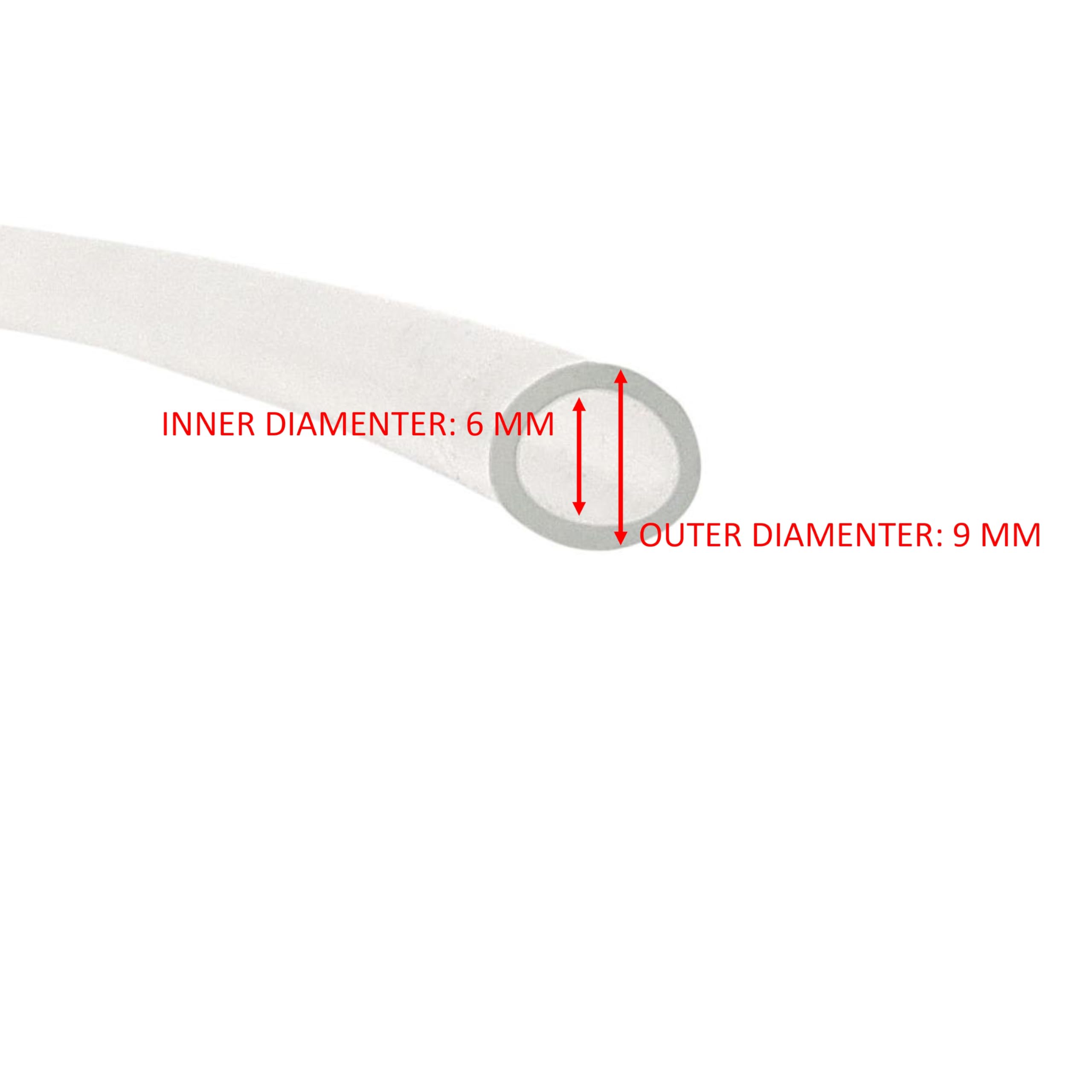Manguera Transparente 8x11mm - 5 Metros Con 2 Abrazaderas, PVC Alimenticio Para Agua, Gas, Aceites Y Acuarios