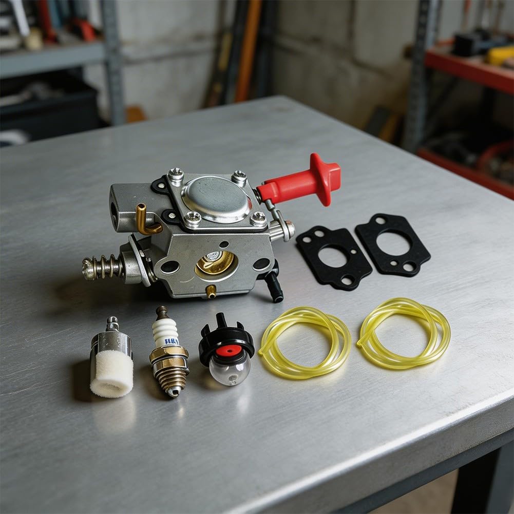 Carburador CS-260T CS-260TES Motosierra para sustituye a A021001400 A021001401 WT-843 con kit de filtro de chispa de junta de línea de combustible