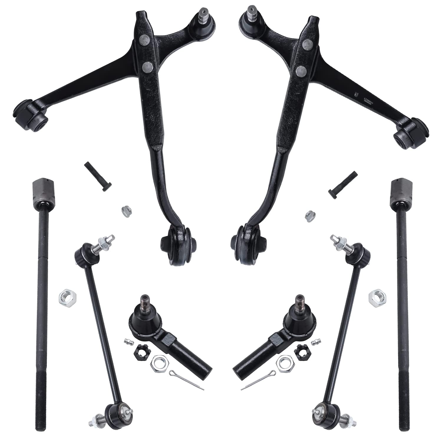 Detroit Axle - 8pc Front End Control Arms Kit for 99-03 Ford Windstar, 2
