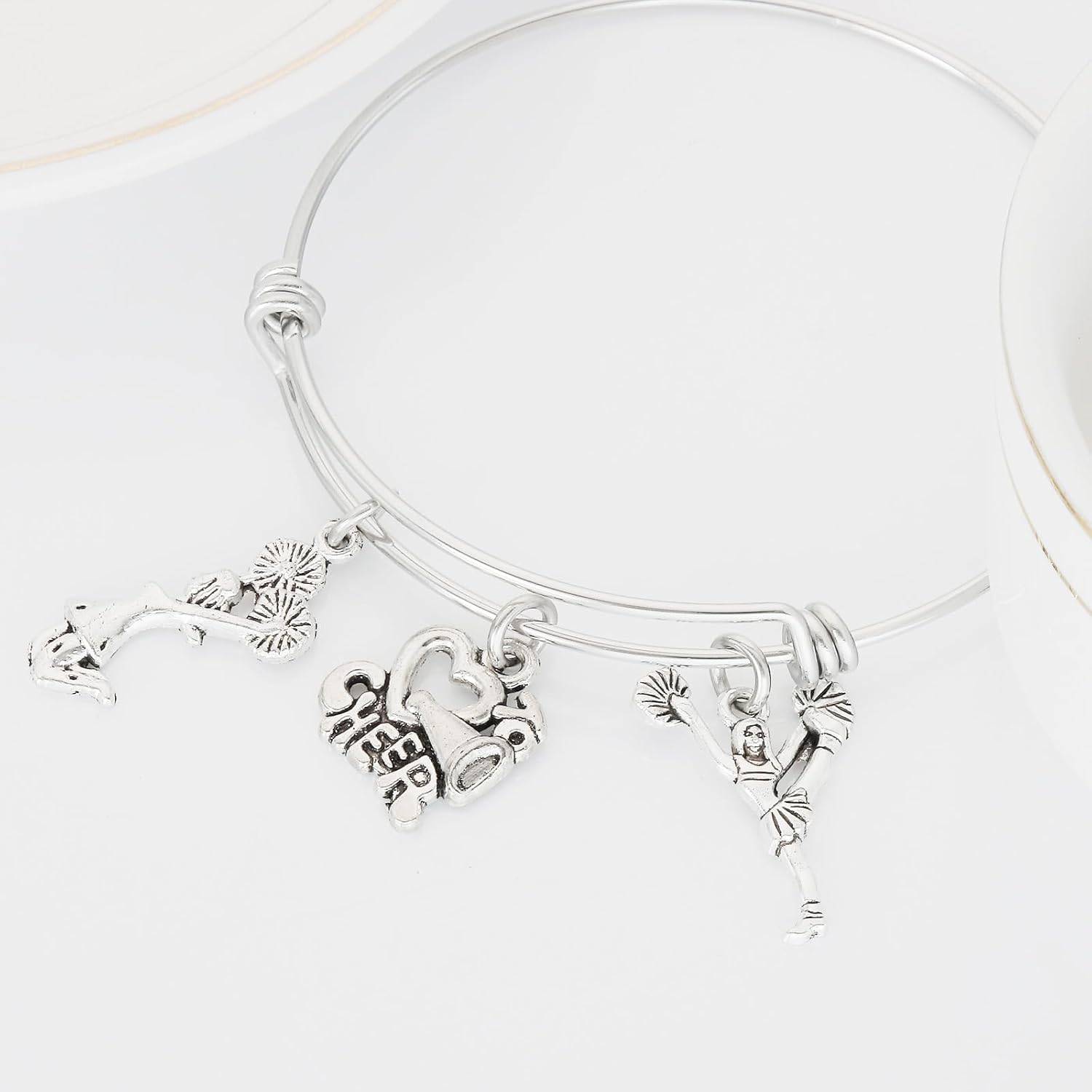 HUTIMY Cheer Bracelet Cheerleading Gifts You Are Braver Than You Believe Bangle Bracelet Cheer Jewelry for Cheerleaders Cheer Coaches Or Team - Image 5