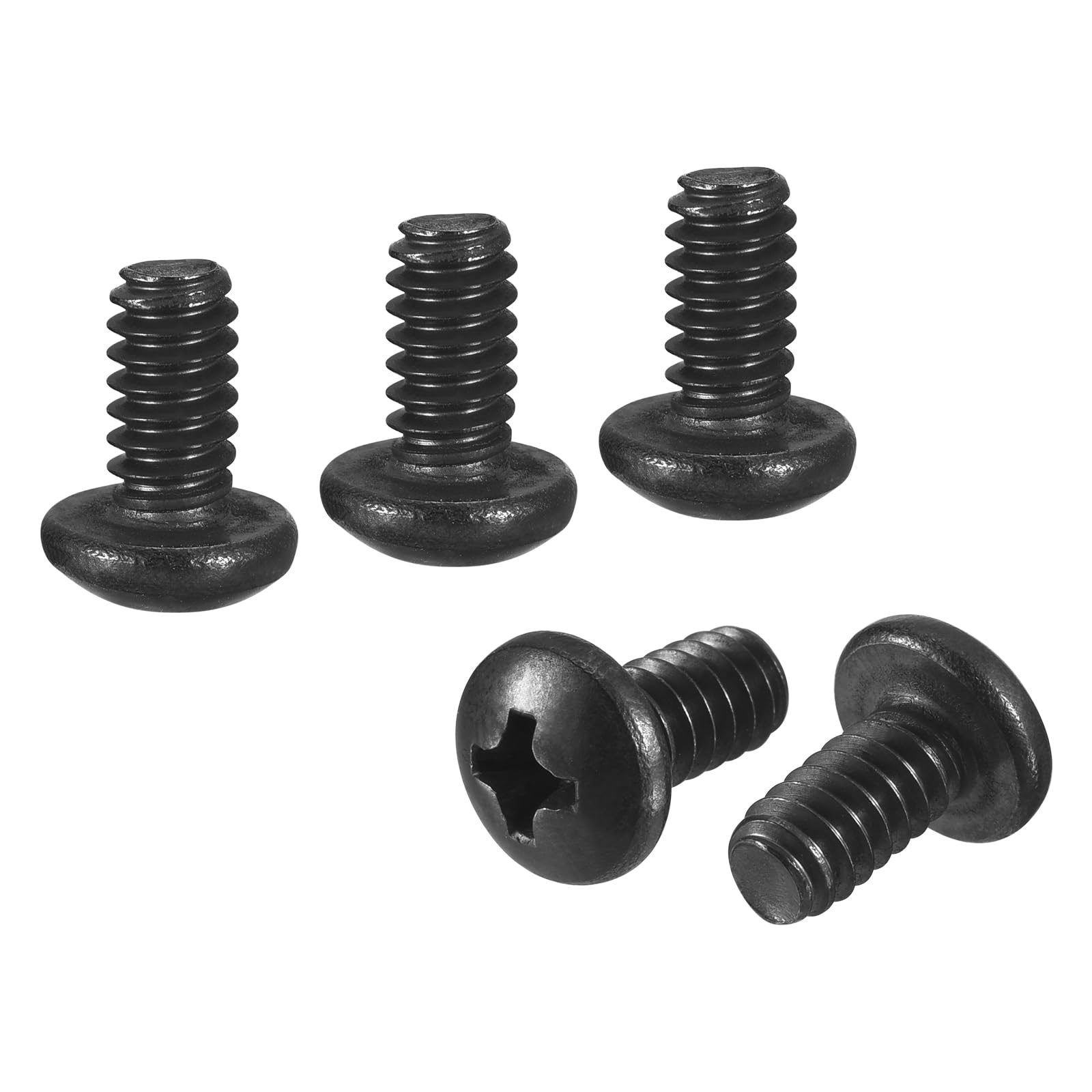 DTGN #10-24x3/8" Pan Head Machine Screws - 100pcs - Good for Machinery - 304 Stainless Steel Phillips Machine Screws Bolts - Black