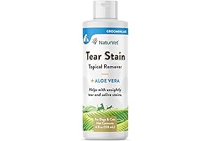 NaturVet Tear Stain Remover with Aloe: Eliminate Dog & Cat Tear Stains