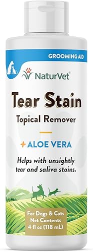 NaturVet Mancha de desgarro más luteína Elimina manchas antiestéticas Mejorado con extracto de arándano ascorbato de calcio y raíz de uva de
