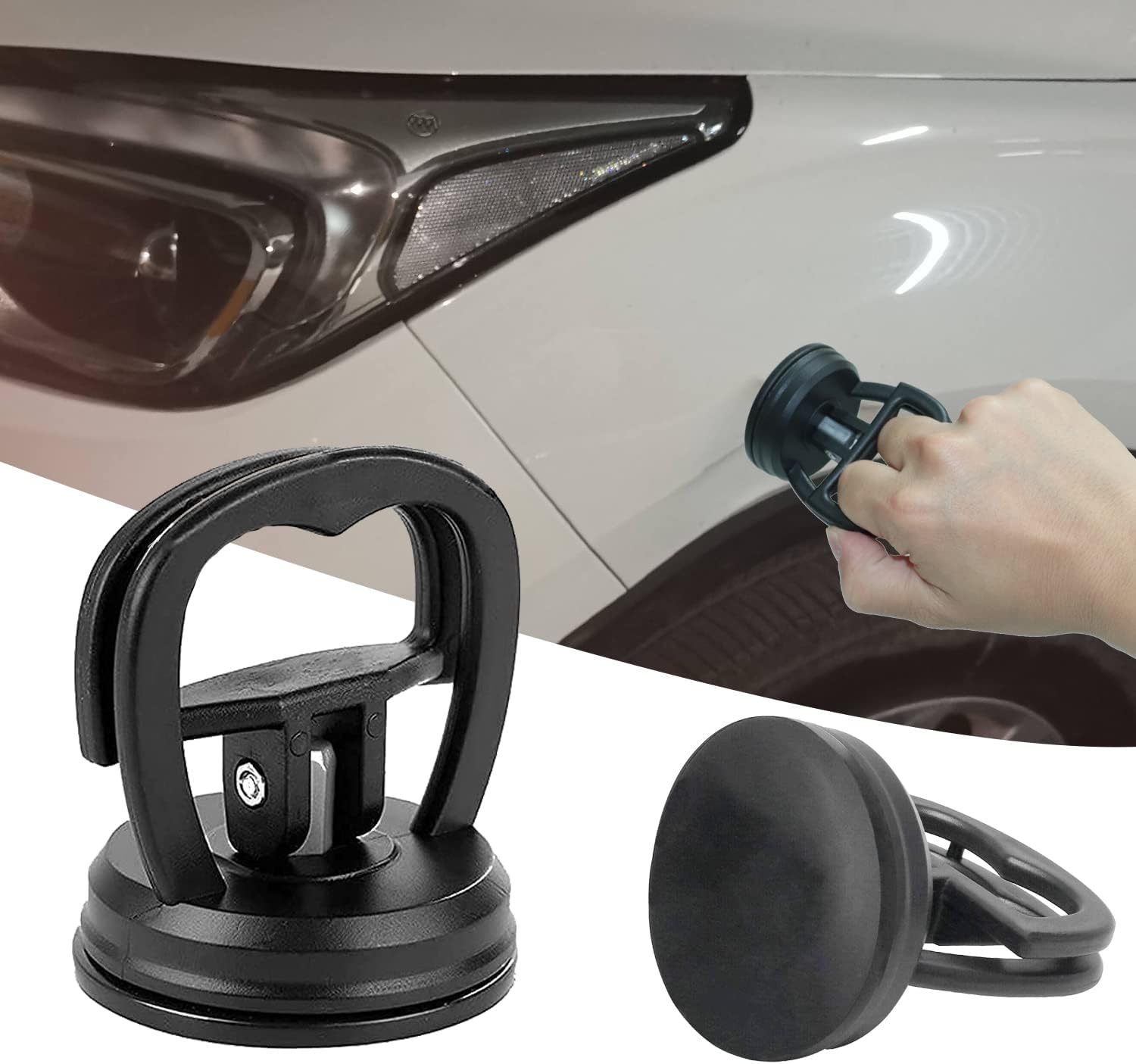 Ouzorp 2 Pack Car Dent Puller, Powerful Car Repair Dent Removal Tools, Suction Cup Dent Puller, Dent Repair, Glass, Screen, Tiles & Objects Moving