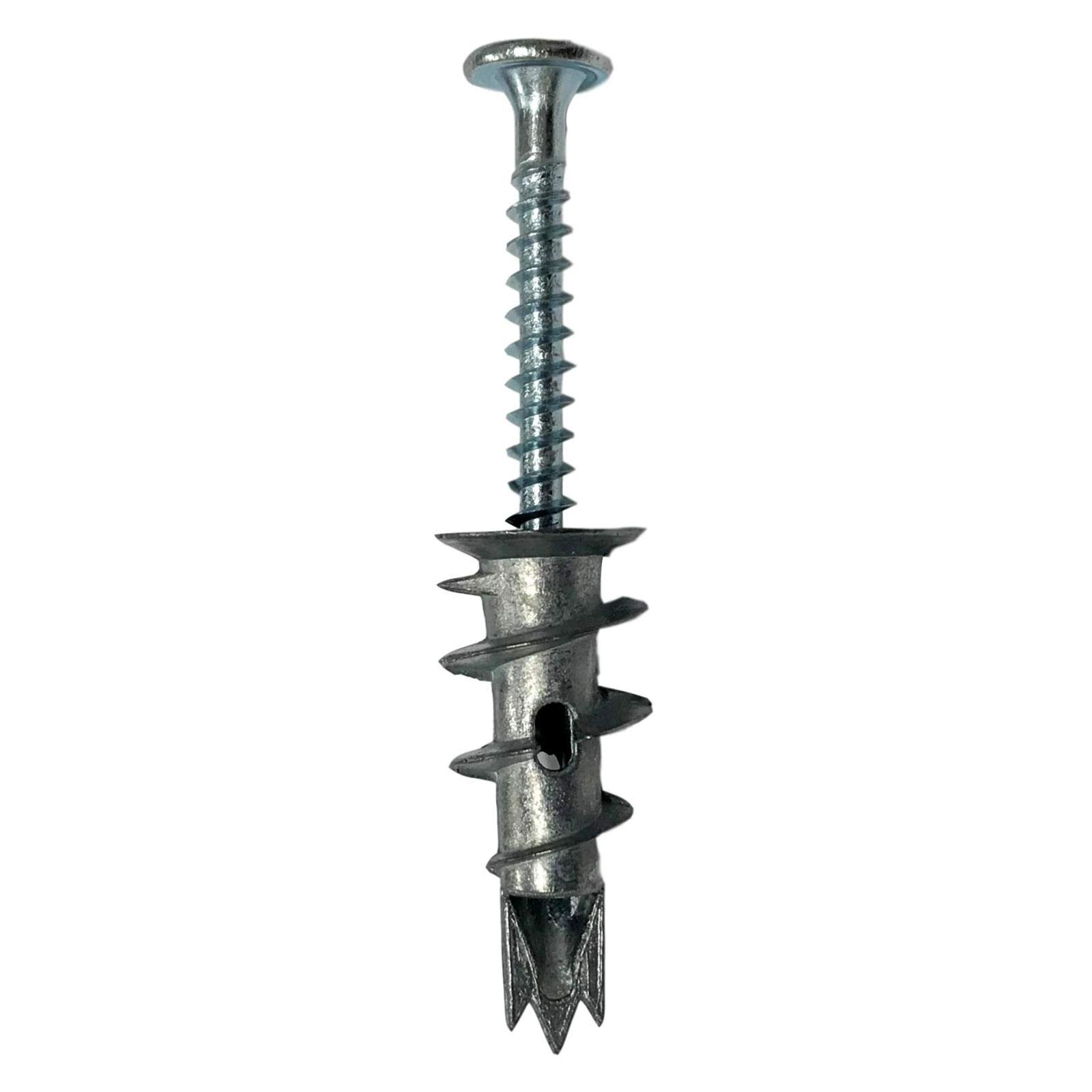 Q-Crimp QCVFIX Metal Self Drive Driva Plasterboard Anchors & Screws (Pack of 100)