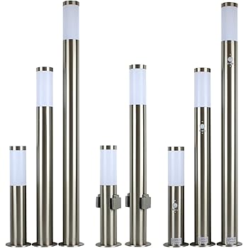 Aussenleuchte Edelstahl Wegeleuchte E27 Aussenbeleuchtung Garten Wegbeleuchtung Sockelleuchte Aussen Gartenleuchte Strom Pollerleuchte 110cm Bewegungsmelder Amazon De Beleuchtung
