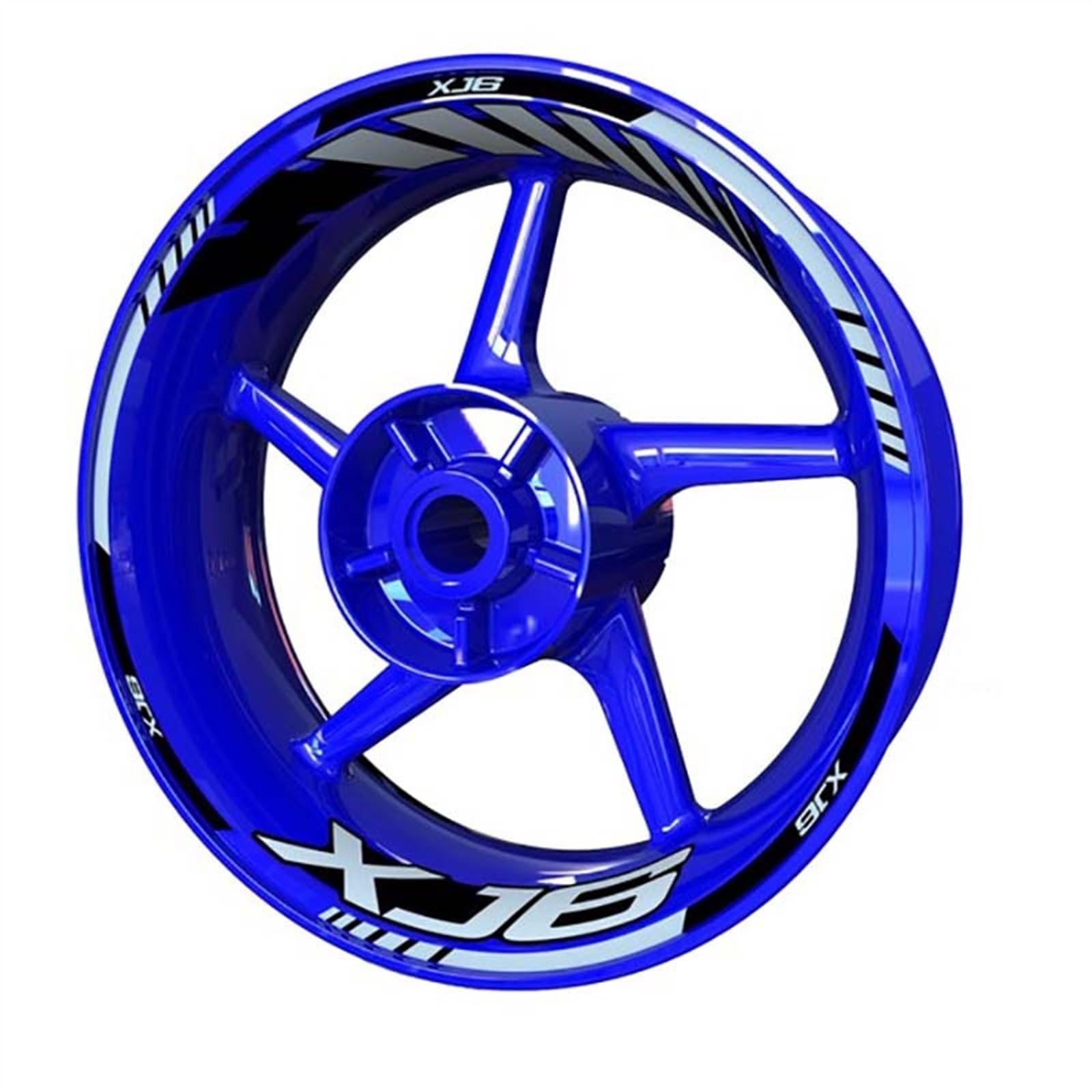 Adesivi Ruote Moto Per Yamaha Xj6 | Accessori Adesivo cerchione anteriore posteriore Adesivo ruota Adesivo per mozzo ruota(Color4)