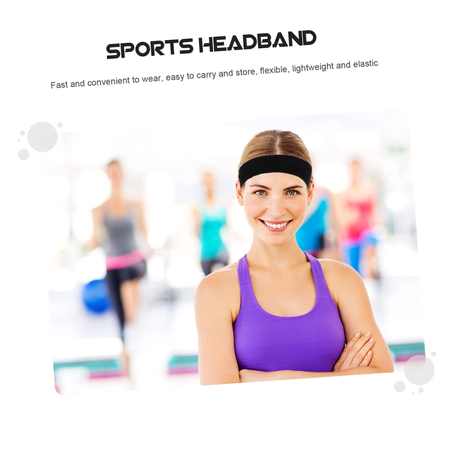 Sosoport 20piezas Diademas Deportivas Absorbentes De Sudor Bandas Elásticas para Gimnasio y Yoga Cómodas y Flexibles para Ejercicio Al Aire y Actividades Deportivas