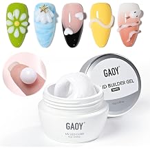 GAOY White 3D Sculpting Gel for Nail Art, 15g Solid Nail Gel Non-Sticky Hard Builder Gel for Carving, Molding and Building
