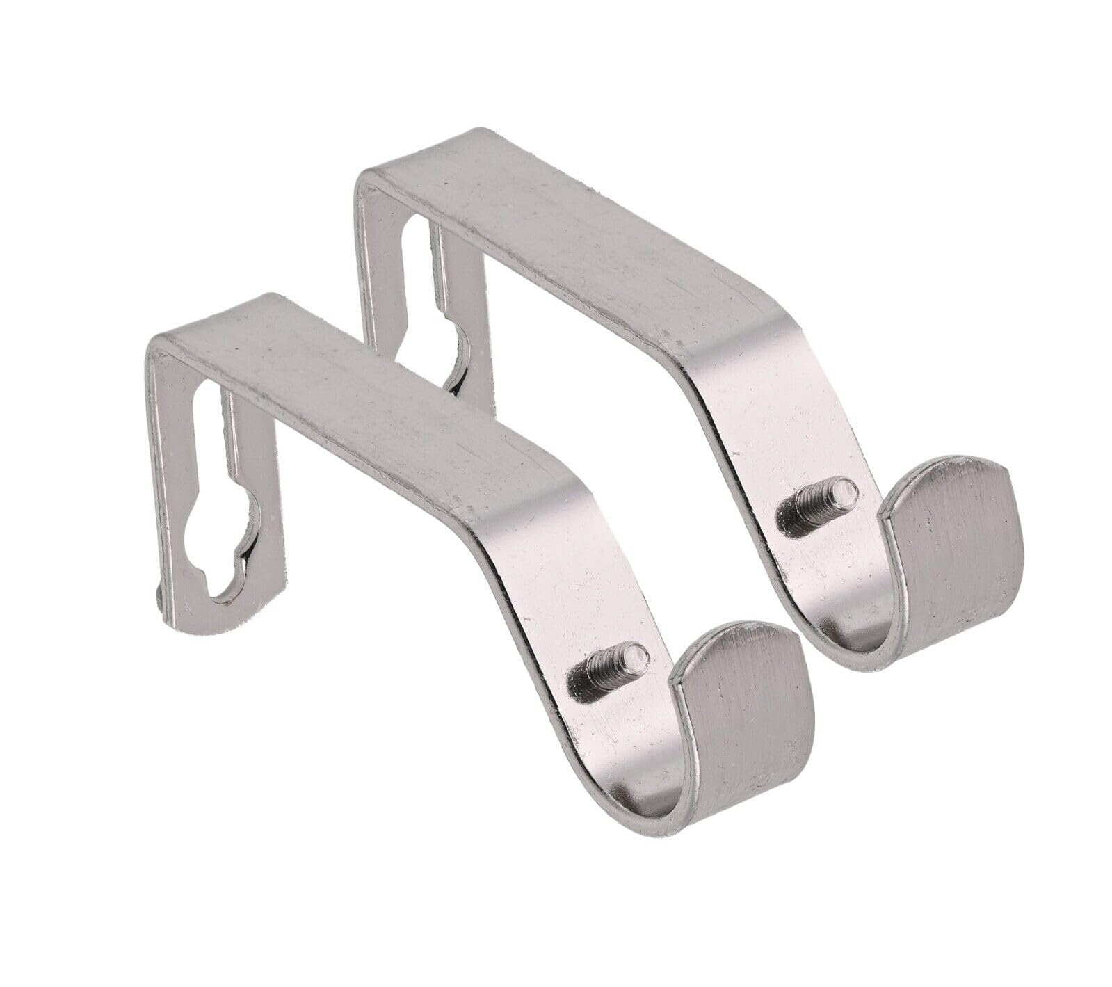 Lister Cartwright 19mm Curtain Pole Brackets with Adjustable Screws Metal Finish (Pack of 2) -Brushed Steel(Metal Bracket) โ image 1