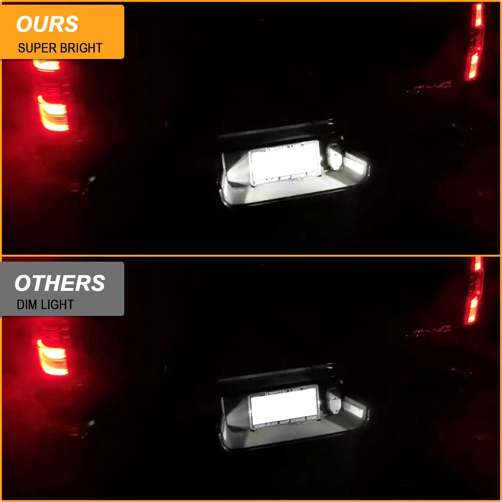 Ram 1500 Bumper Rear Bumper LED License Plate Light Assembly For - Main Image