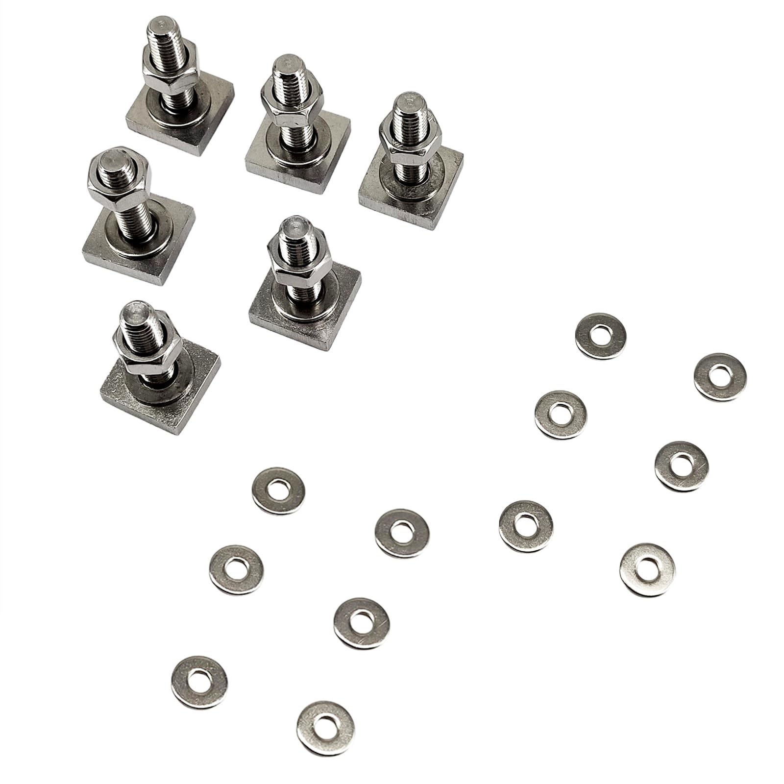 6pcs T-Slot Bolts for Roof Rack Cross Bars Platforms with M8 Stainless Steel T-Track Bolt Adapter for Securing Bike/Ski/Kayak Racks - Image 3