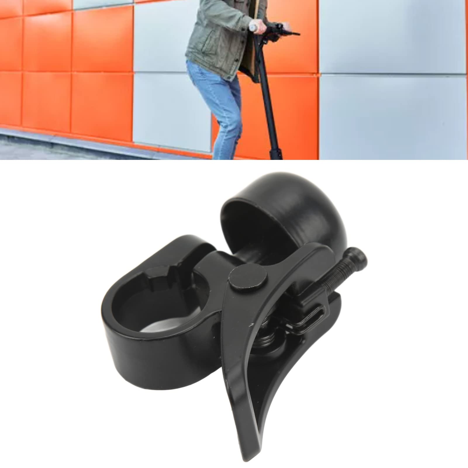 Campanello Per Clacson Per Scooter, Campanello Per Clacson Per Scooter Elettrico Sostituzione del Clacson Per Scooter con Suono Forte in Lega di Alluminio Nero Per Scooter Elettrico Pro PRO2 1S Lite