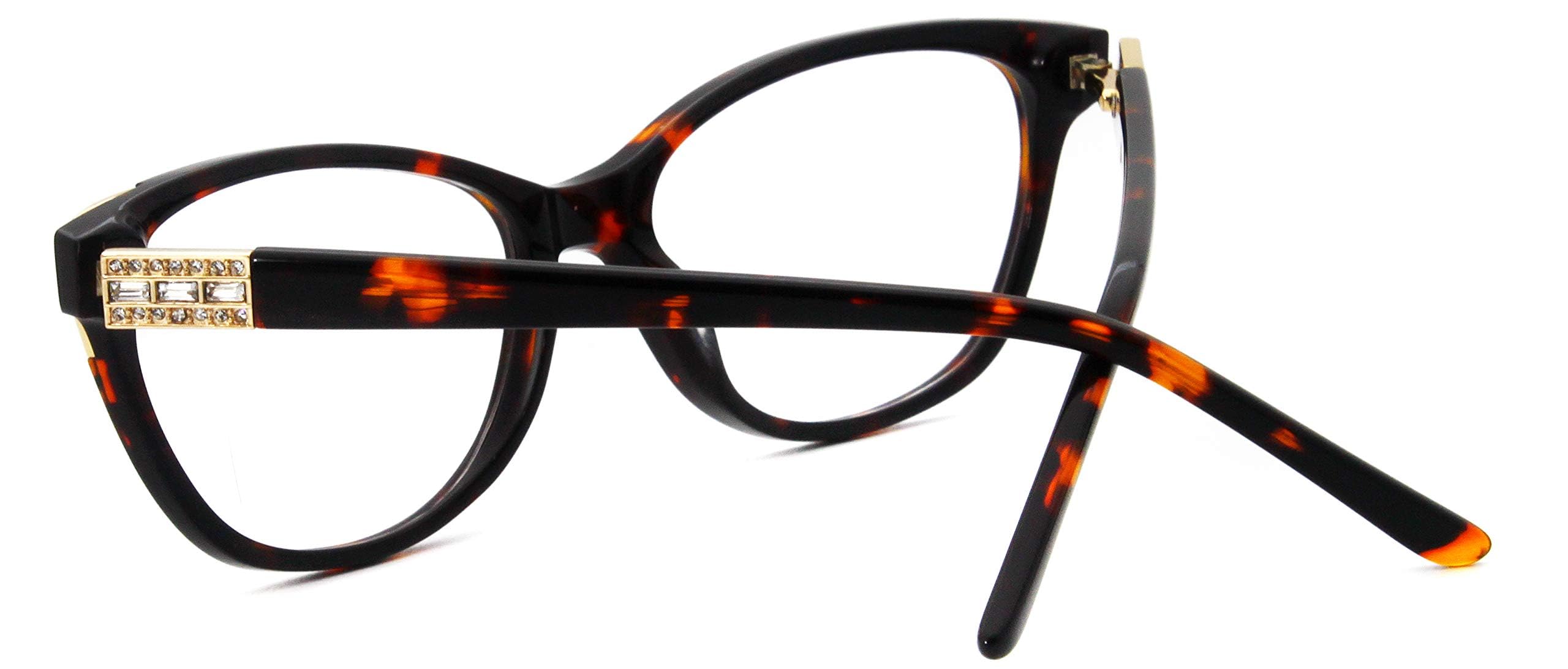 Lunettes de qualité pour femmes Vogue Design Cadres sans prescription avec strass trois couleurs au choix