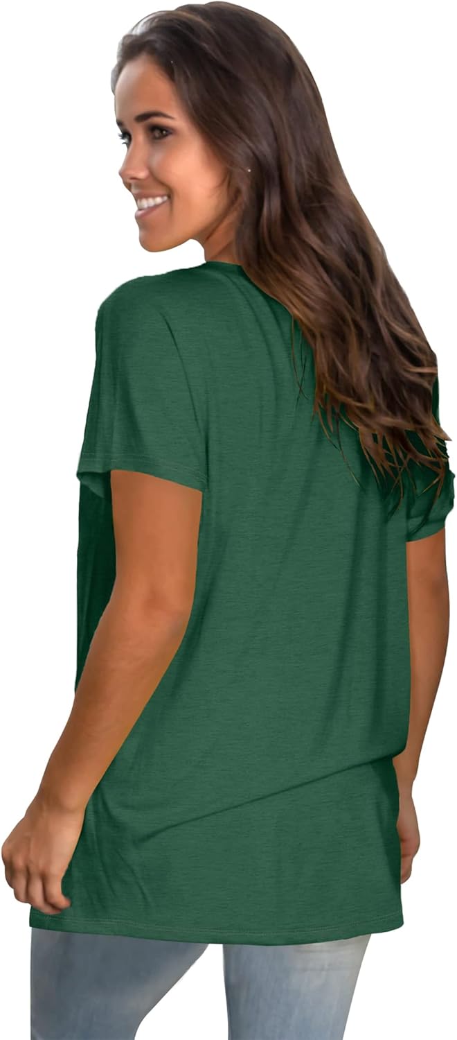 Saloogoe Womens Loose Fit Tshirts Short Sleeve Summer Tops Casual Workout Yoga Tunic T Shirts Tops - Image 4