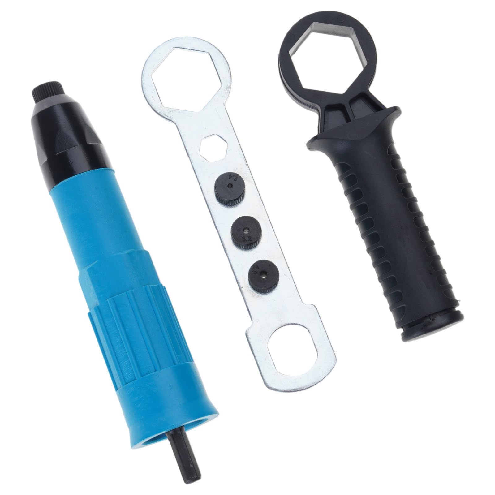 3Pcs High Strength Riveter Conversion Set Rapid Swivels Mechanism Suitable for Power Drills Professional Rivet Adapter Drill Rivet Converter Adapter Set