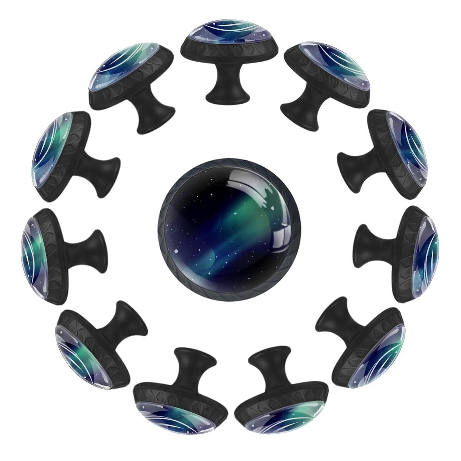 Boutons de tiroir ronds Aurora lot de 12 pièces diamètre 35 mm