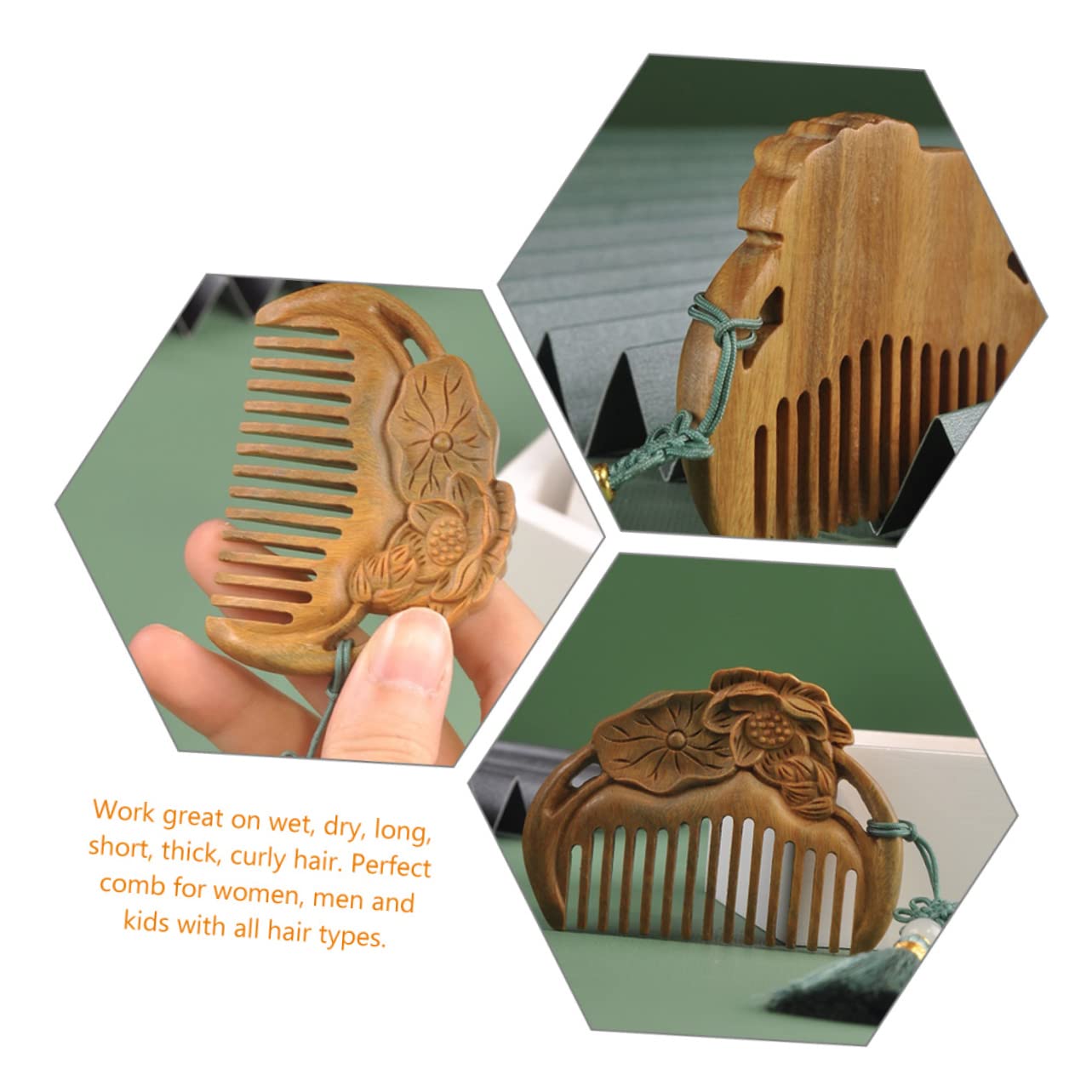 FRCOLOR 5 Cepillos De Madera Para El Cabello Extensión De Peinado Cepillo Para Cabello Humano Masaje Para Mujeres.