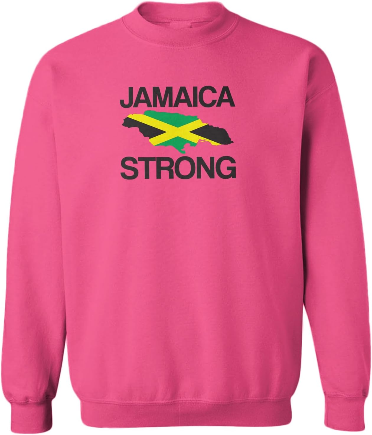 Tcombo Jamaica Strong Island Country Caribbean Toddler Fleece Crewneck Sweater