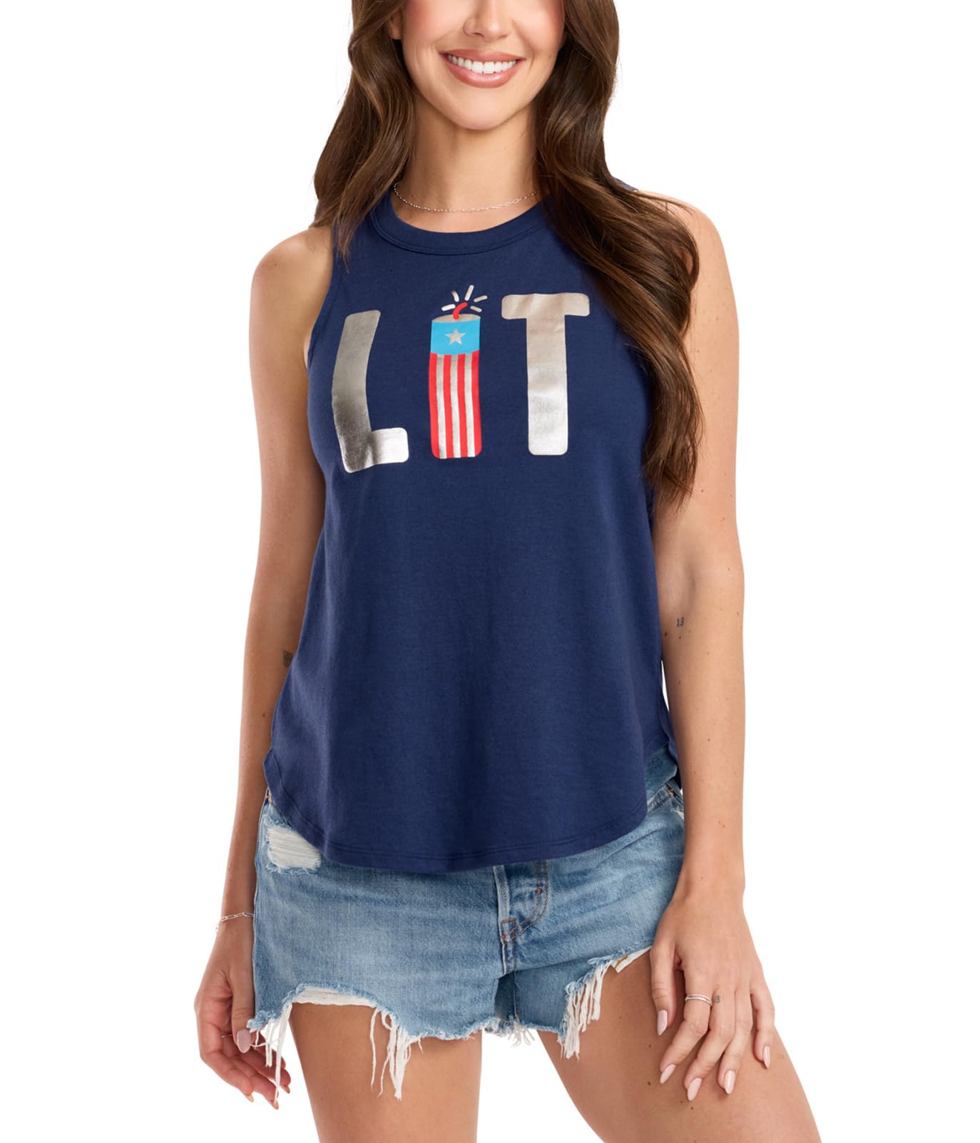 Tipsy Elves Patriotic Tank Tops for Women - Red White Blue 4th of July Tops for Women - Casual Summer Tanks for July 4th