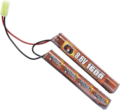Lancer Tactical Nimh Airsoft - Batería compatible con pistola AEG Airsoft (9,6 V, 1600 mAh Nunchuck)