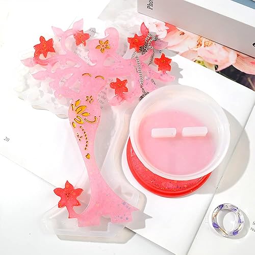 Miniatura 7 de Elegant Lady Shelf - Molde epoxi para demostrar joyas, molde de silicona de fundición de resina de bricolaje, 8.5 x 6 pulgadas