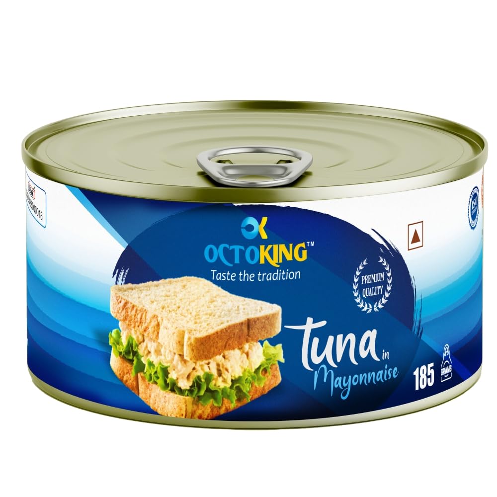 Octoking Canned Tuna in Mayonnaise,185g | Immunity Booster | (Pack of 4)