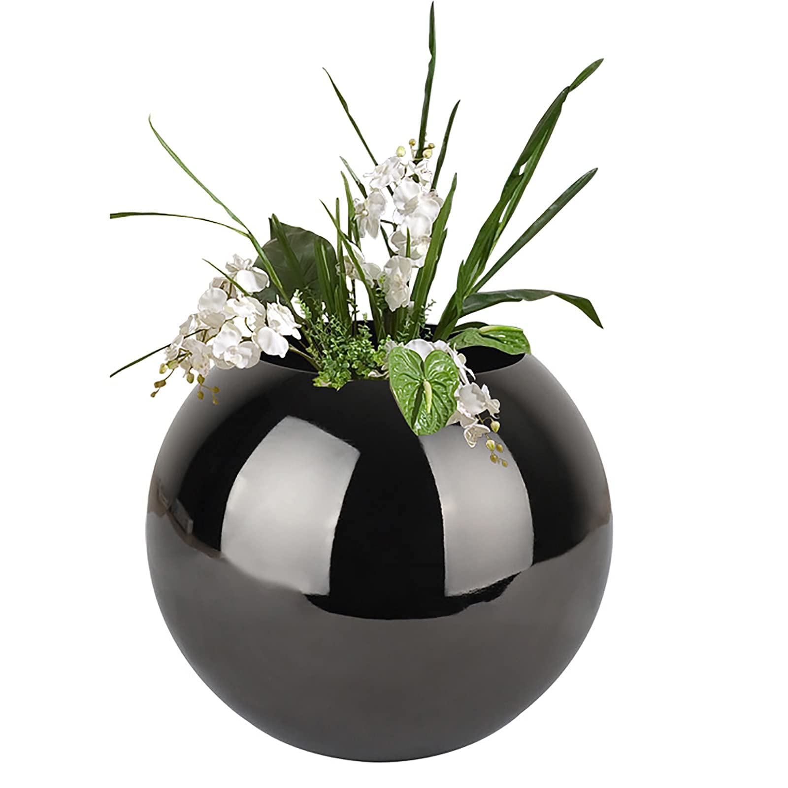 Copper Metal Planter,Mid Century Spherical Flower Pots