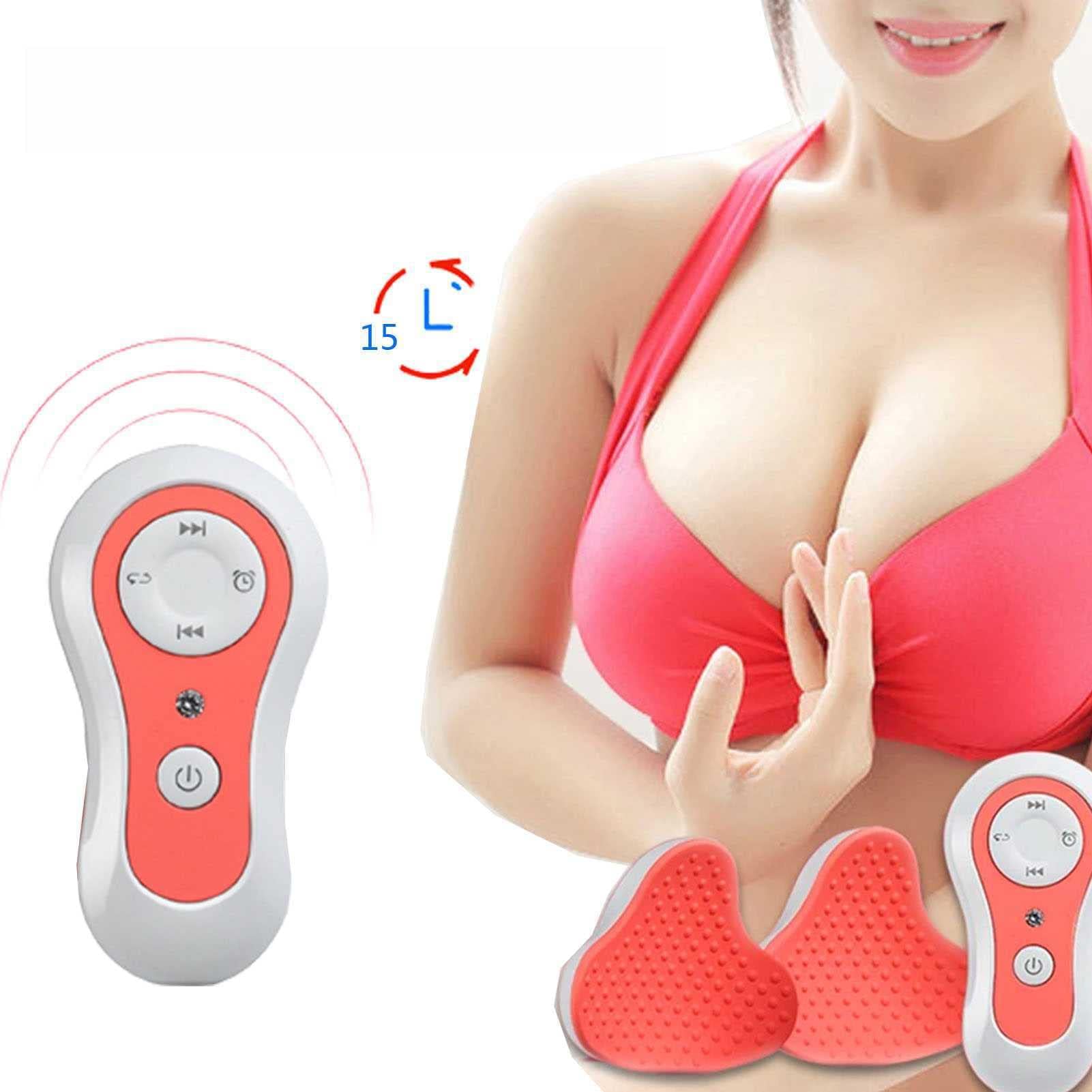 Masajeador de Aumento de Pecho para Mujer, Masajeador de Senos Eléctrico, 3 Niveles de Fuerza 4 Modos, Máquina de Masaje de Senos Anti Flacidez