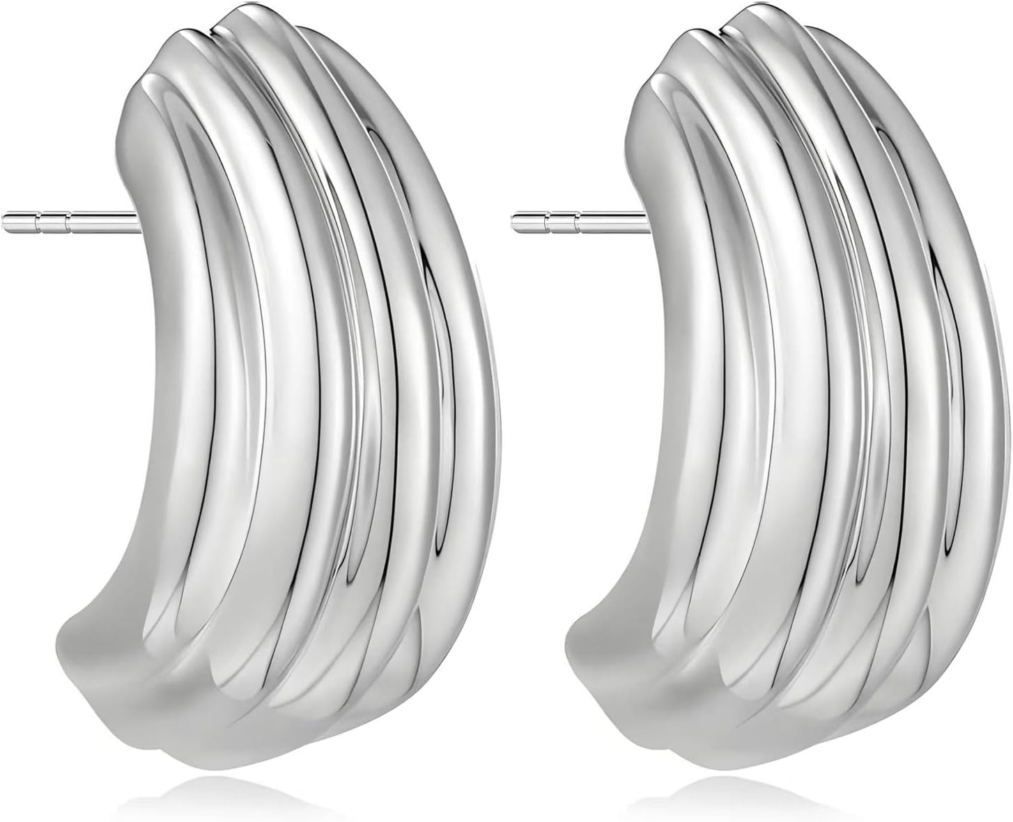 Statement Chunky Gold Earrings for Women Unique Square Stainless Steel Heaven Mayhem Button Stud Earrings Trendy Jewelry